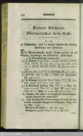 Dritter Abschnitt. Oberlausitzsches Lehn-Recht