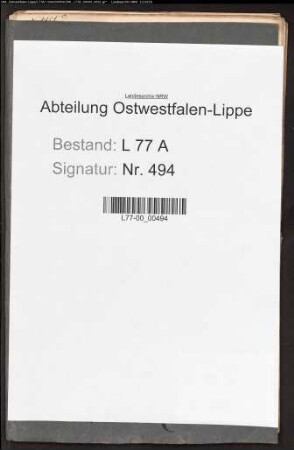 Anstellung der Justizbeamten beim Amt Hohenhausen