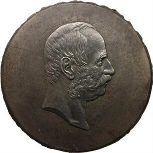 Eisenmodell für die Vorderseite von Münzen und Medaillen mit dem Bildnis König Georgs