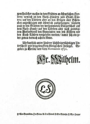 Kleideredikt, Friedrich Wilhelms I. von Preußen aus dem Jahre 1731 : Faksimile, Dresden: SLUB NK 4920 K 51-4, Taf. IX n. S. 188