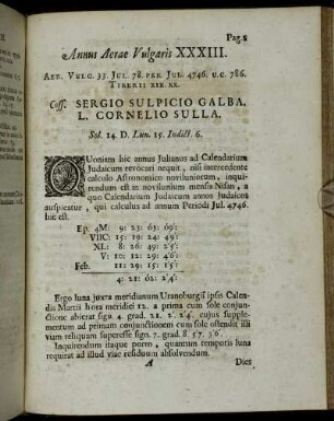 Annus Aerae Vulgaris XXXIII. - Annus Aerae Vulgaris L.