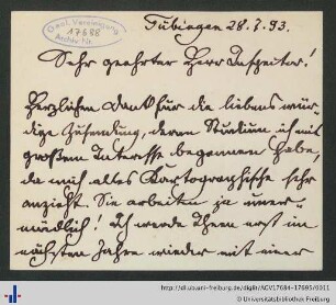 Postkarte vom 28.07.1893.