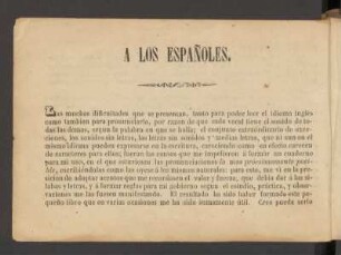 A los Españoles.