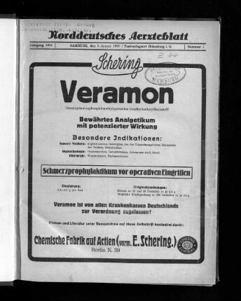 Jahrgang 1926, Hamburg, den 3. Januar 1926, Nummer 1