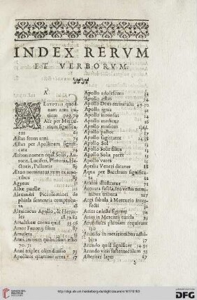 Index rervm et verborvm