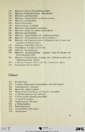 Gläser (Nr. 761-779)