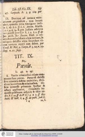 LIB. III. TIT. IX. De Poenis