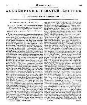 Kamptz, A. E. von: Für Offiziere und die es nicht sind etc. (Beschluß der im vorigen Stücke abgebrochenen Recension.)