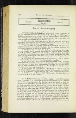 Aus der Reformbewegung