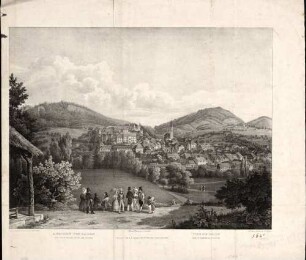 Ansicht von Baden von der Sokrates Hütte aus gesehen - Vue de Bade prise du cabanne de Socrate