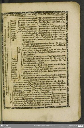 Tab. LXIX. Von Der Ablauffenden Wortfugung