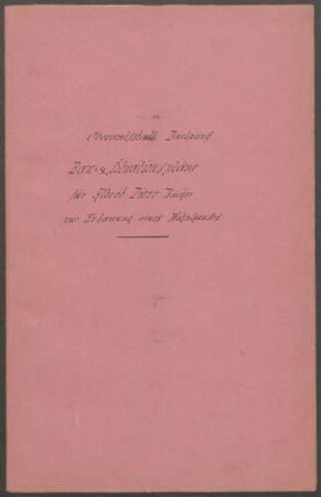 Dürr, Albert, Bäcker Bau eines Wohnhauses