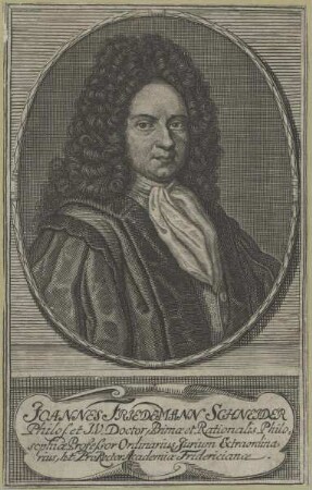 Bildnis des Joannes Friedemann Schneider