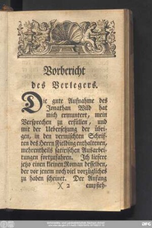 Vorbericht des Verlegers.