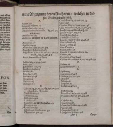 Eine Anzeigung deren Authoren/ welcher in diesem Buche gedacht wird