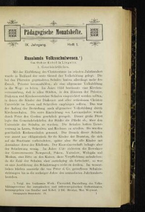 Russlands Volksschulwesen