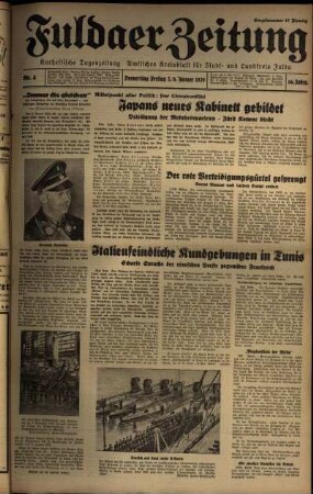 Ausgabe vom Freitag, den 06. Januar 1939.