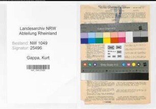 Entnazifizierung Kurt Gappa , geb. 14.12.1918 (Gerichtsreferendar)