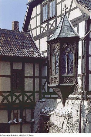 Eisenach. Wartburg, Blick auf den Nürnberger Erker der Vogtei