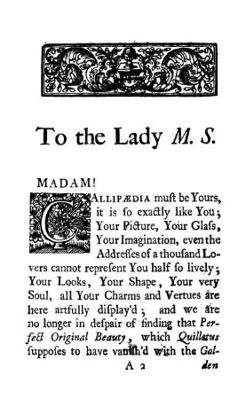 To the Lady M. S.
