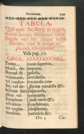 Tabula, Quâ quis facillimè in cognitionem fuorum ...