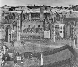 Belagerungsszene der Burg des Deutschen Ordens in Marienburg