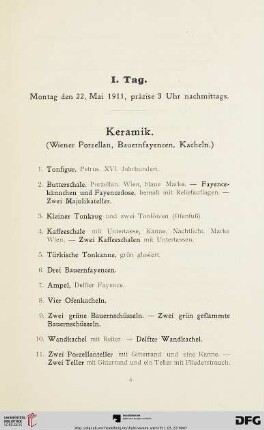 Keramik (Nr. 1-39)