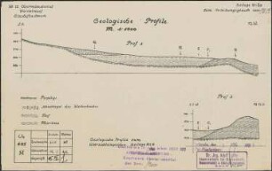 Wasserkraftanlage Obermünstertal; Vorentwurf von Dr. Ing. Adolf Ludin, Karlsruhe; geologische Profile