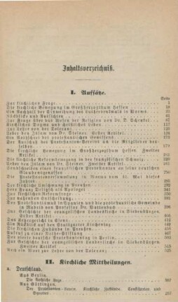 III-VI Inhaltsverzeichnis