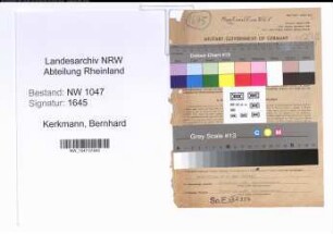 Entnazifizierung Bernhard Kerkmann , geb. 13.03.1885 (Anstreicher)