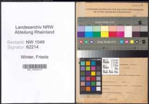 Entnazifizierung Frieda Winter , geb. 20.07.1907 ()
