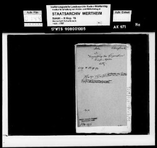 Verpachtung der Köngernheimer Kirchengüter