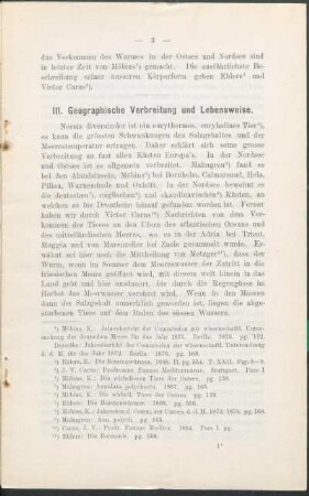 III. Geographische Verbreitung und Lebensweise.