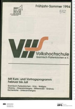 Programm 1. Semester 1994