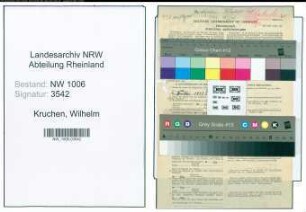 Entnazifizierung Wilhelm Kruchen , geb. 30.03.1889 (Rektor)