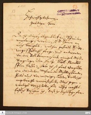 Brief von August Hermann Francke an [Unbekannt].