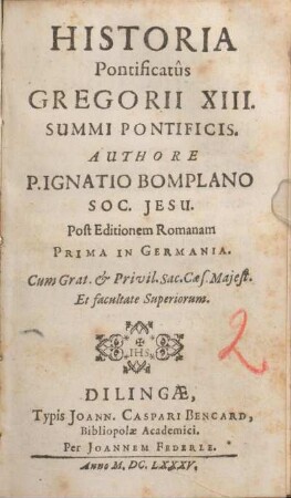 Historia Pontificatus Gregorii XIII. Summi Pontificis