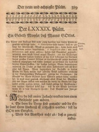 Der LXXXIX. Psalm. Ein Gebeth Moysis, deß Manns Gottes.