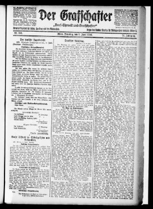 Der Grafschafter. 1914-1945