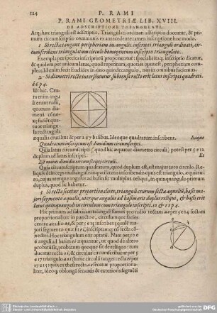 P. Rami Geometriae Lib. XVIII. De Adscriptione Triangulati.