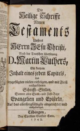 1-260, Die Buecher des Neuen Testaments