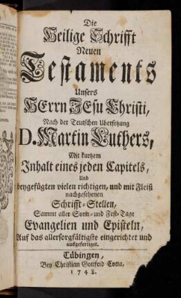 1-260, Die Buecher des Neuen Testaments