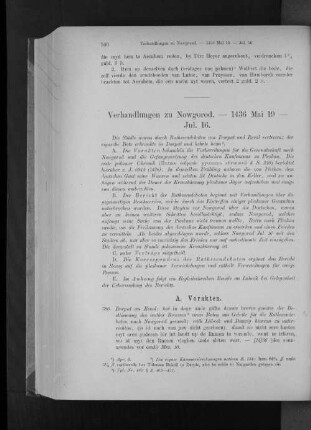 Verhandlungen zu Nowgorod. - 1436 Mai 19 - Jul. 16.