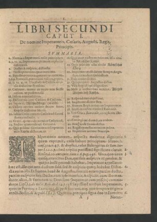 Caput I. De nomine Imperatoris, Caesaris, Augusti, Regis, Principis.