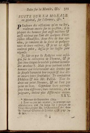 Suite Sur La Morale en général, sur l´Homme, etc.
