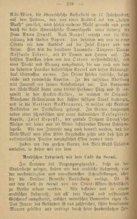 [Arabisches Labyrinth mit dem Café du Serail]