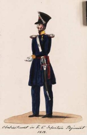 'Oberlieutenant im K(öniglichen) 6. Infanterie Regiment, 1818.'