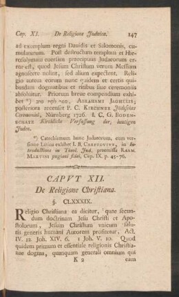 Caput XII. De Religione Christiana.