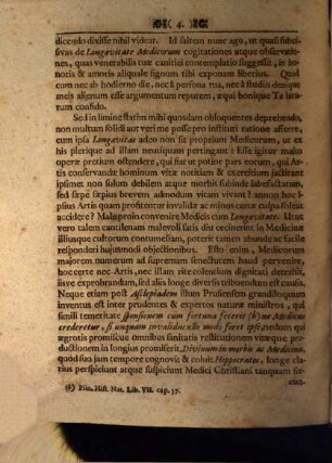 Joh. Jacobi Bajeri, Phil. & Med. D. & Prof. Publ. De Longaevitate Medicorum : Dissertatio Epistolaris ad Virum Nobilissimum, Excellentissimum atque Experientissimum Dn. Jac. Pancratium Brunonem Philos. & Med. Doct. & Prof. Publ. celeberrimum ...