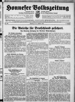 Honnefer Volkszeitung. 1889-1978